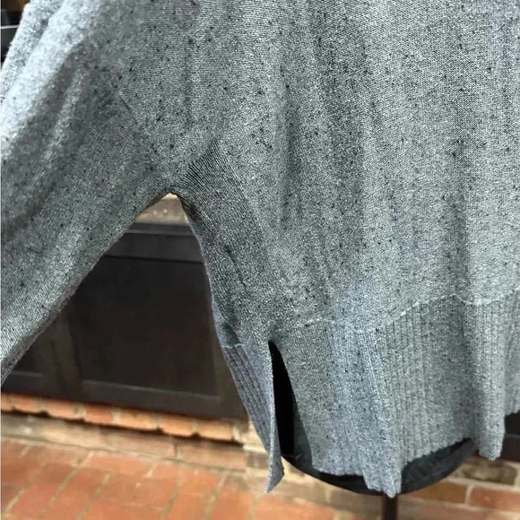 Lou&Grey women’s pullover cropped sweater Gray L lightweight boxy slouchy boho - Picture 3 of 7